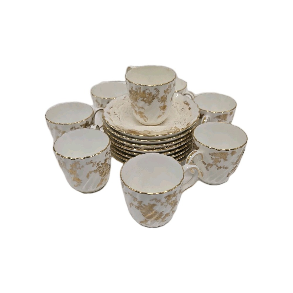 Minton ANCESTRAL Cup and Saucer Set Of‎ 8 England